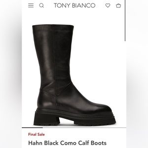 Black Boot - Tony Bianco Hahn Black Como Calf Boot